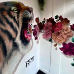 My Back Home Chai Tiger Floral Wall Mural